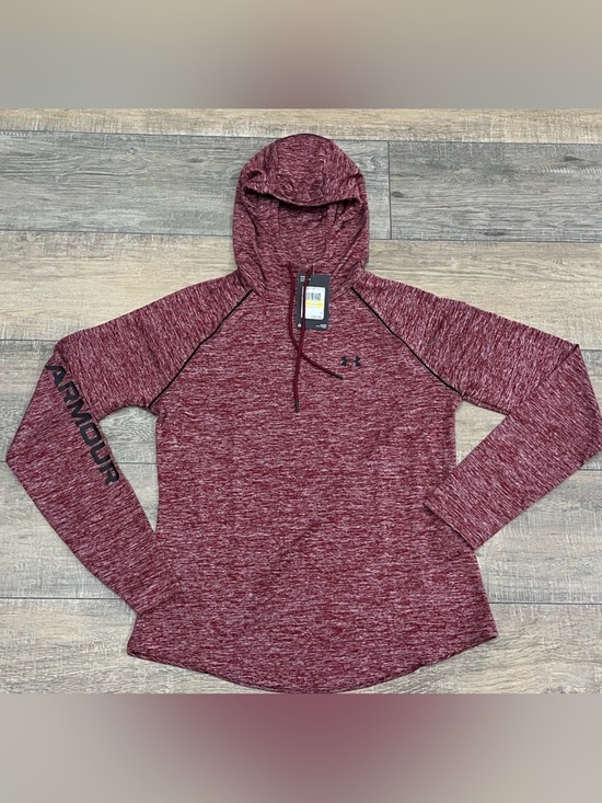 Under Armour Tops - Under Armour Hooded Top New Size Medium Burgundy/Black